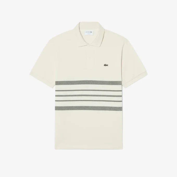 Hergestellt in Frankreich Klassisch geschnittenes gestreiftes Poloshirt Hergestellt in Frankreich Klassisch geschnittenes gestreiftes Poloshirt