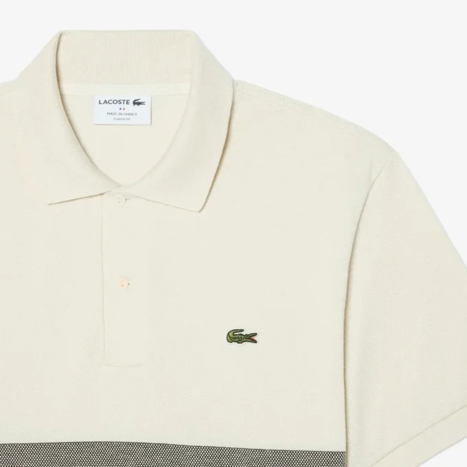Hergestellt in Frankreich Klassisch geschnittenes gestreiftes Poloshirt Hergestellt in Frankreich Klassisch geschnittenes gestreiftes Poloshirt