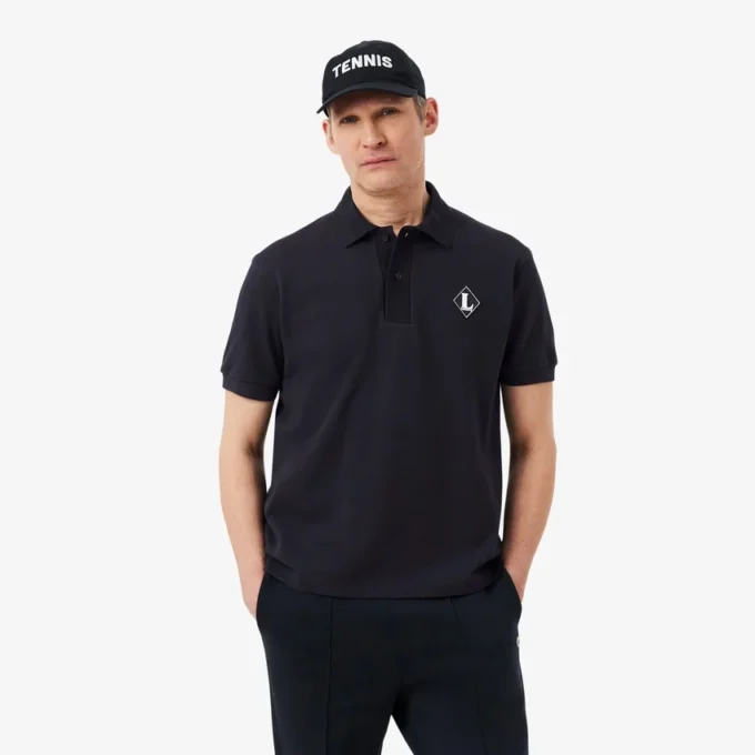 Hergestellt in Frankreich Poloshirt mit klassischer Passform und Emblem Hergestellt in Frankreich Poloshirt mit klassischer Passform und Emblem