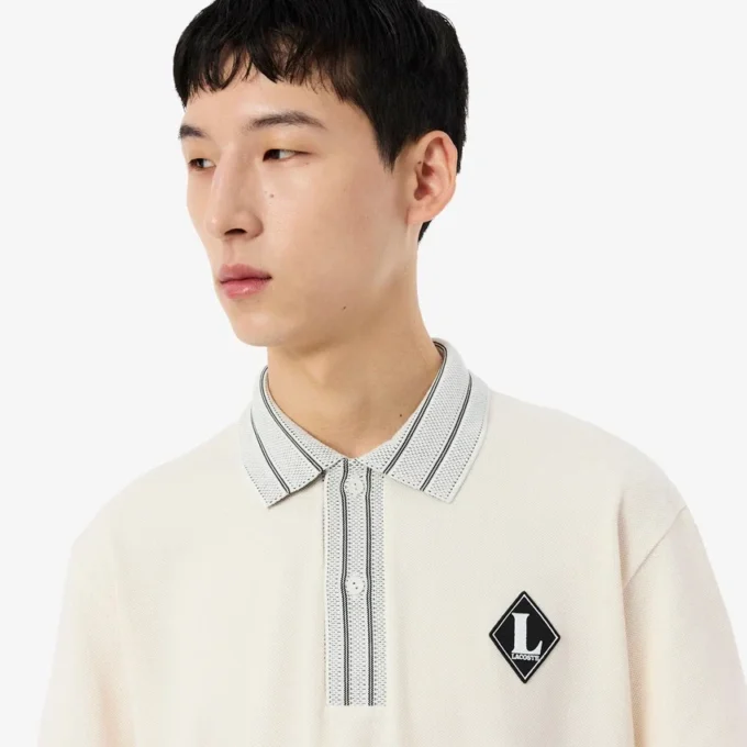Hergestellt in Frankreich Poloshirt mit klassischer Passform und Emblem Hergestellt in Frankreich Poloshirt mit klassischer Passform und Emblem