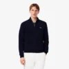 Herren-Baumwollpullover mit Reißverschluss und hohem Kragen Herren-Baumwollpullover mit Reißverschluss und hohem Kragen
