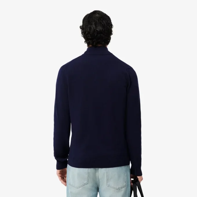Herren-Baumwollpullover mit Reißverschluss und hohem Kragen Herren-Baumwollpullover mit Reißverschluss und hohem Kragen