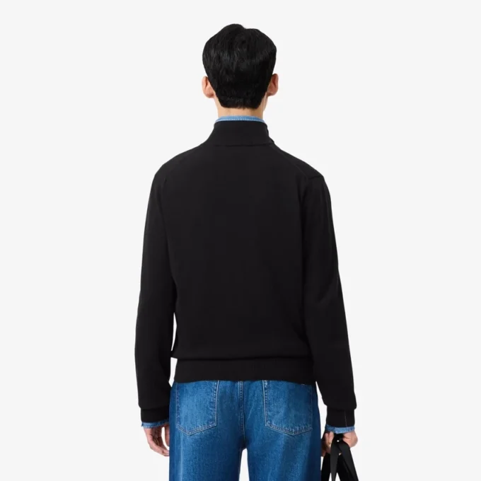 Herren-Baumwollpullover mit Reißverschluss und hohem Kragen Herren-Baumwollpullover mit Reißverschluss und hohem Kragen