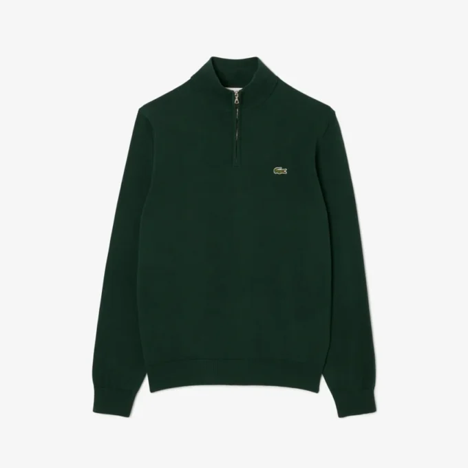 Herren-Baumwollpullover mit Reißverschluss und hohem Kragen Herren-Baumwollpullover mit Reißverschluss und hohem Kragen