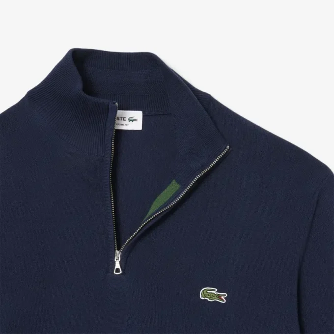 Herren-Baumwollpullover mit Reißverschluss und hohem Kragen Herren-Baumwollpullover mit Reißverschluss und hohem Kragen