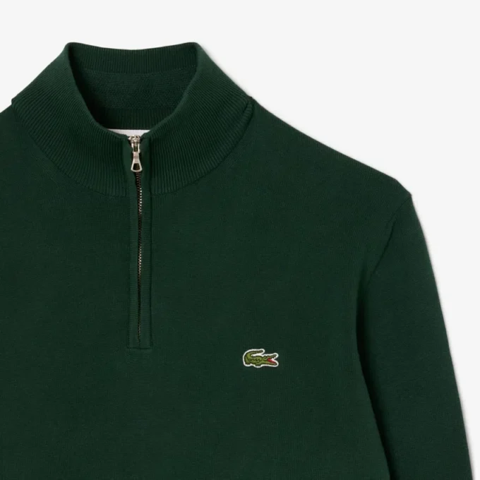 Herren-Baumwollpullover mit Reißverschluss und hohem Kragen Herren-Baumwollpullover mit Reißverschluss und hohem Kragen
