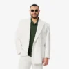 Herren-Blazer mit doppelter Knopfleiste und gesticktem Heritage-Emblem Herren-Blazer mit doppelter Knopfleiste und gesticktem Heritage-Emblem