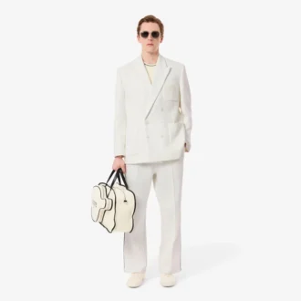 Herren-Blazer mit doppelter Knopfleiste und gesticktem Heritage-Emblem