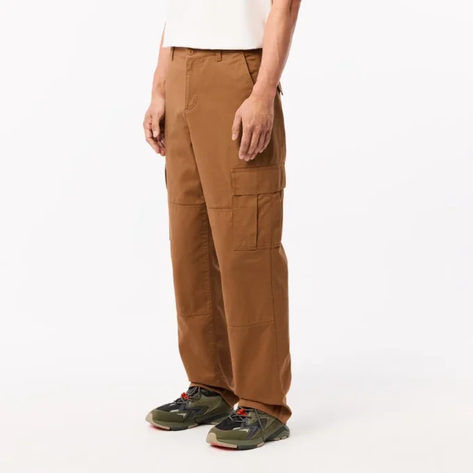 Herren-Cargohose aus Baumwolle mit gerader Passform Herren-Cargohose aus Baumwolle mit gerader Passform