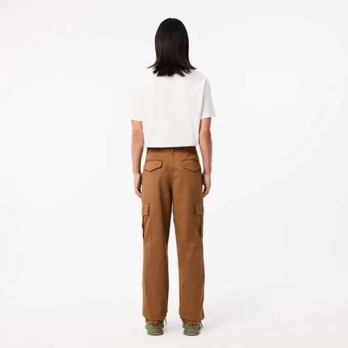 Herren-Cargohose aus Baumwolle mit gerader Passform Herren-Cargohose aus Baumwolle mit gerader Passform