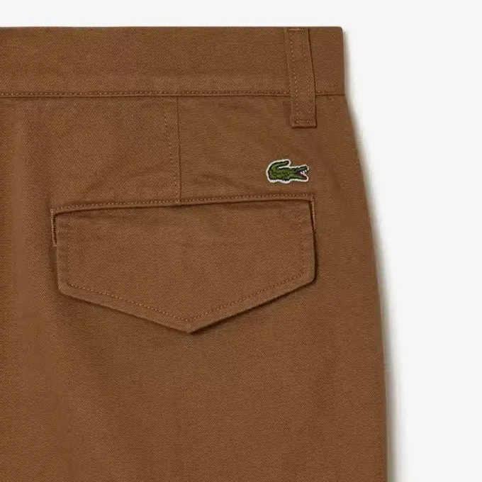 Herren-Cargohose aus Baumwolle mit gerader Passform Herren-Cargohose aus Baumwolle mit gerader Passform