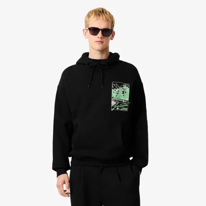 Herren-Fleece-Hoodie mit Aufdruck Herren-Fleece-Hoodie mit Aufdruck