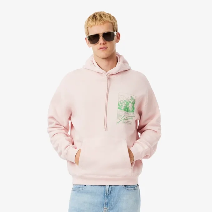 Herren-Fleece-Hoodie mit Aufdruck Herren-Fleece-Hoodie mit Aufdruck