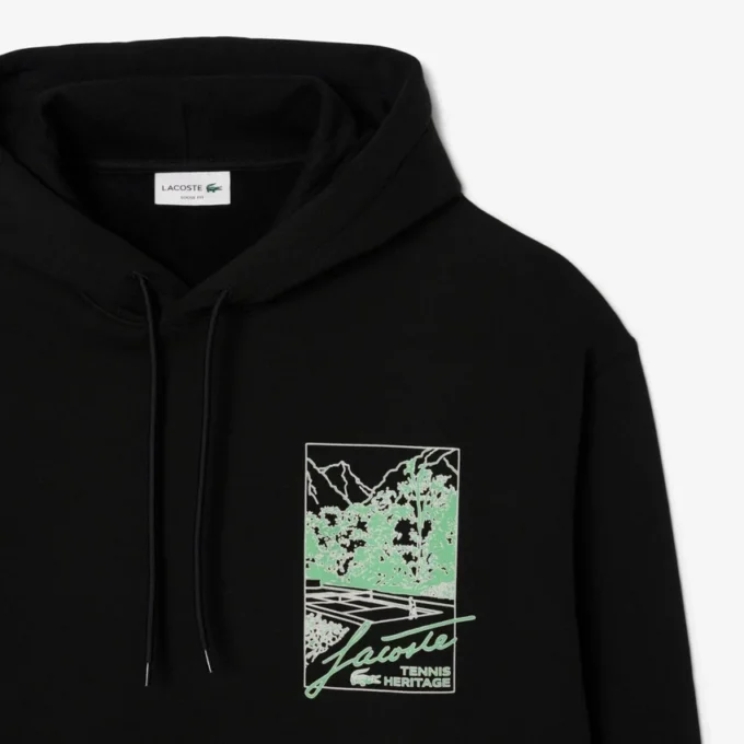 Herren-Fleece-Hoodie mit Aufdruck Herren-Fleece-Hoodie mit Aufdruck