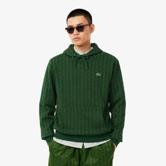 Herren-Fleece-Hoodie mit Monogramm Herren-Fleece-Hoodie mit Monogramm