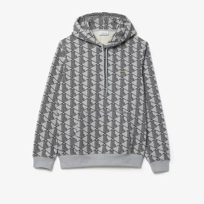Herren-Fleece-Hoodie mit Monogramm Herren-Fleece-Hoodie mit Monogramm