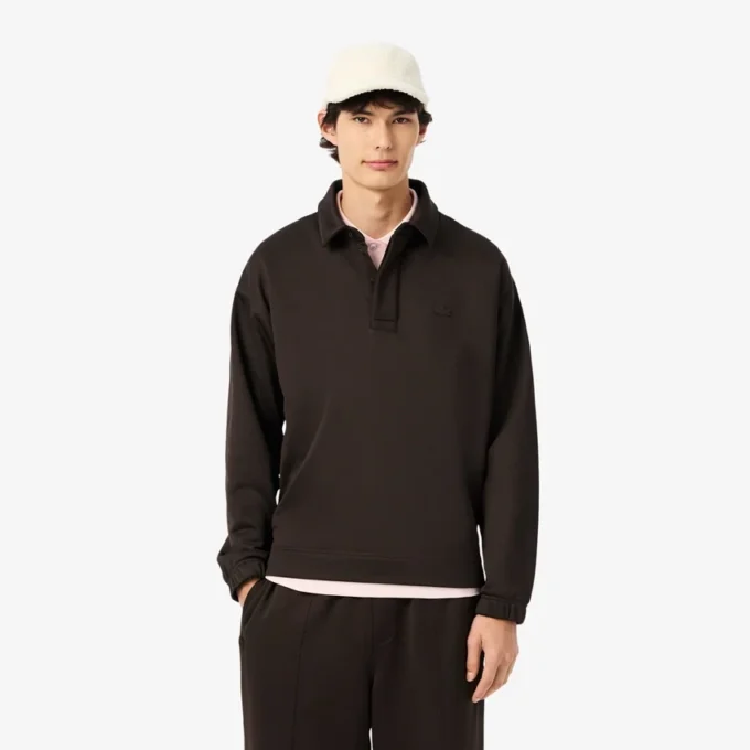 Herren-Fleece-Poloshirt in lockerer Passform Herren-Fleece-Poloshirt in lockerer Passform