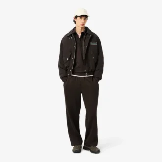 Herren-Fleece-Poloshirt in lockerer Passform