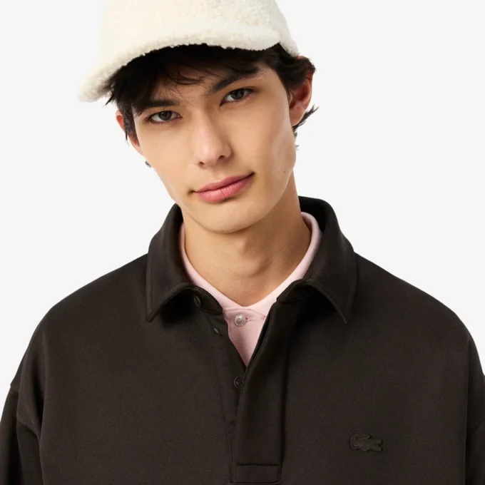 Herren-Fleece-Poloshirt in lockerer Passform Herren-Fleece-Poloshirt in lockerer Passform