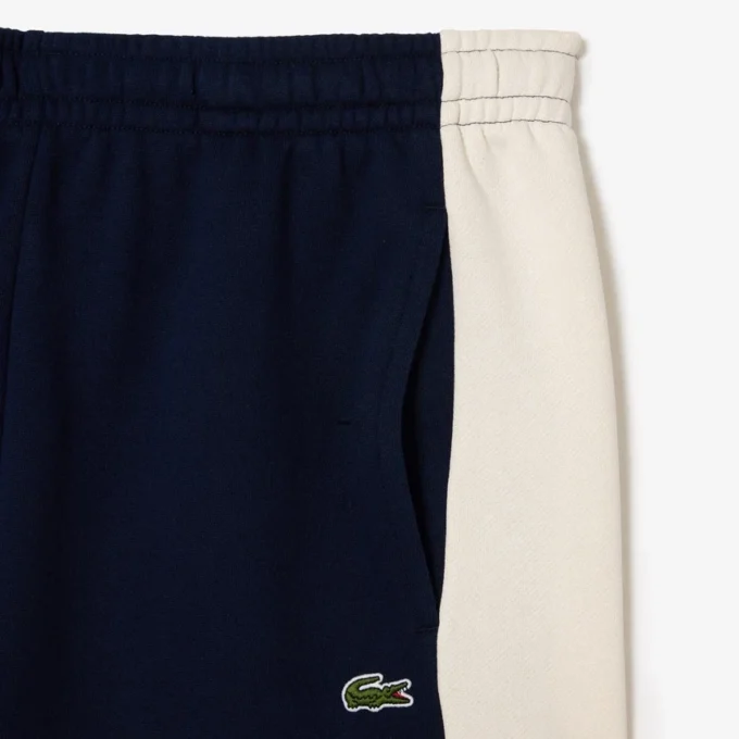 Herren-Fleece-Shorts in Regular Fit mit Colorblock-Design Herren-Fleece-Shorts in Regular Fit mit Colorblock-Design