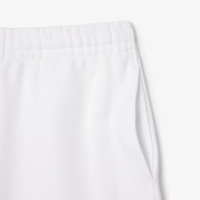 Herren-Fleece-Shorts mit Regular-Fit und Text-Stickerei Herren-Fleece-Shorts mit Regular-Fit und Text-Stickerei