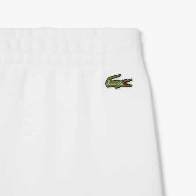 Herren-Fleece-Shorts mit Regular-Fit und Text-Stickerei Herren-Fleece-Shorts mit Regular-Fit und Text-Stickerei
