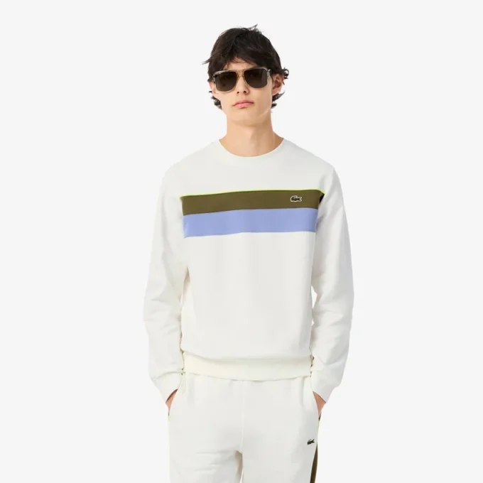 Herren-Fleece-Sweatshirt mit Farbblock-Design Herren-Fleece-Sweatshirt mit Farbblock-Design