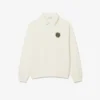 Herren-Fleece-Sweatshirt mit Polo-Kragen in lockerer Passform Herren-Fleece-Sweatshirt mit Polo-Kragen in lockerer Passform