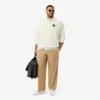 Herren-Fleece-Sweatshirt mit Polo-Kragen in lockerer Passform Herren-Fleece-Sweatshirt mit Polo-Kragen in lockerer Passform