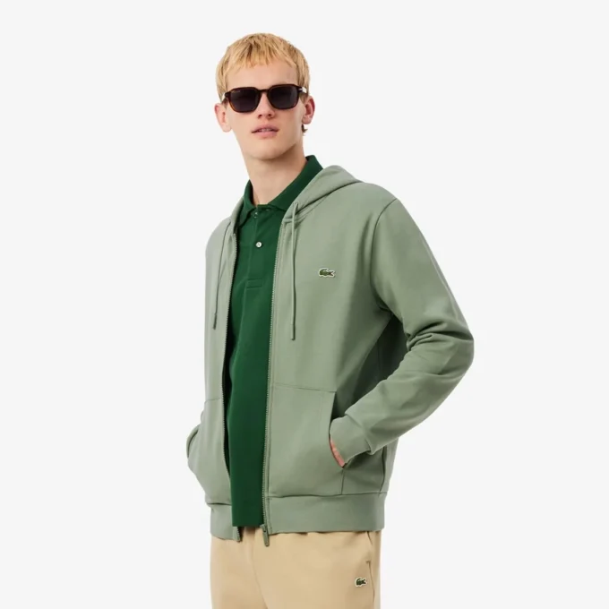 Herren-Fleece-Sweatshirt mit Reißverschluss in klassischer Passform Herren-Fleece-Sweatshirt mit Reißverschluss in klassischer Passform