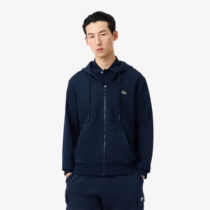 Herren-Fleece-Sweatshirt mit Reißverschluss in klassischer Passform Herren-Fleece-Sweatshirt mit Reißverschluss in klassischer Passform