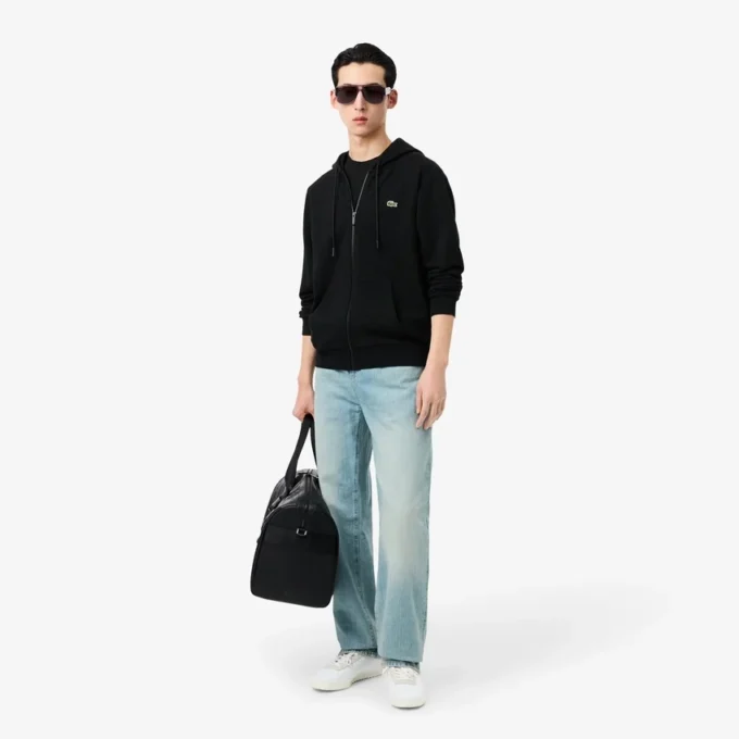 Herren-Fleece-Sweatshirt mit Reißverschluss in klassischer Passform Herren-Fleece-Sweatshirt mit Reißverschluss in klassischer Passform