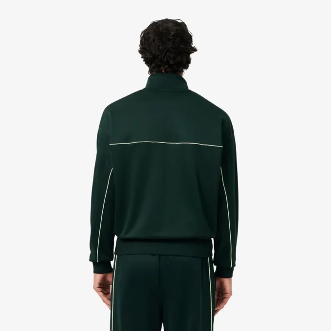 Herren-Fleece-Sweatshirt mit Reißverschluss und Satin-Effekt Herren-Fleece-Sweatshirt mit Reißverschluss und Satin-Effekt
