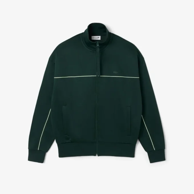 Herren-Fleece-Sweatshirt mit Reißverschluss und Satin-Effekt Herren-Fleece-Sweatshirt mit Reißverschluss und Satin-Effekt