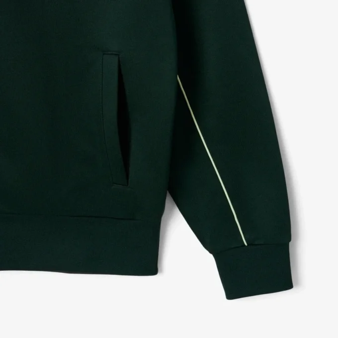 Herren-Fleece-Sweatshirt mit Reißverschluss und Satin-Effekt Herren-Fleece-Sweatshirt mit Reißverschluss und Satin-Effekt