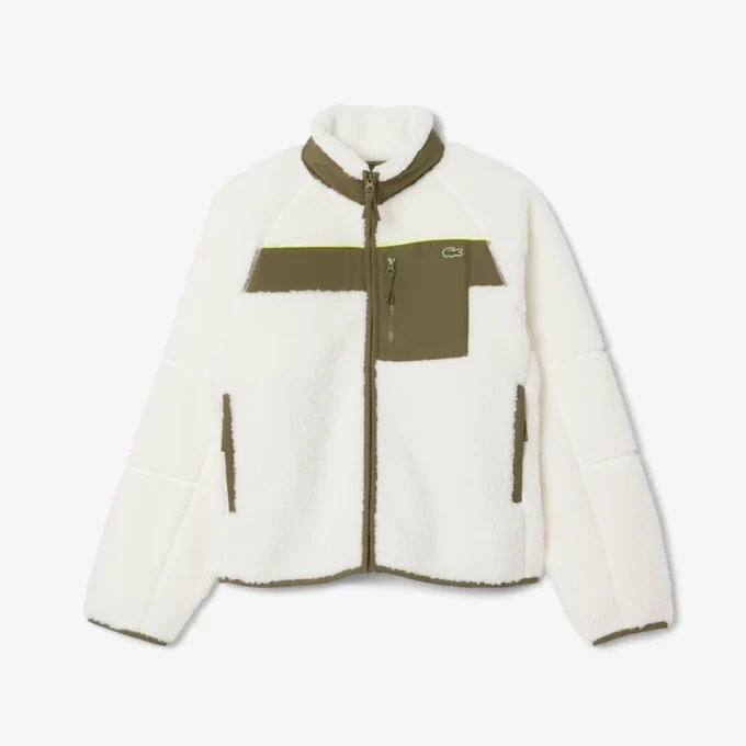 Herren-Fleecejacke mit Farbblock-Design Herren-Fleecejacke mit Farbblock-Design