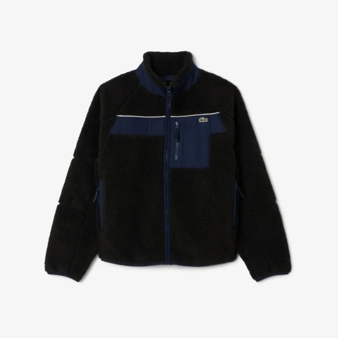Herren-Fleecejacke mit Farbblock-Design Herren-Fleecejacke mit Farbblock-Design