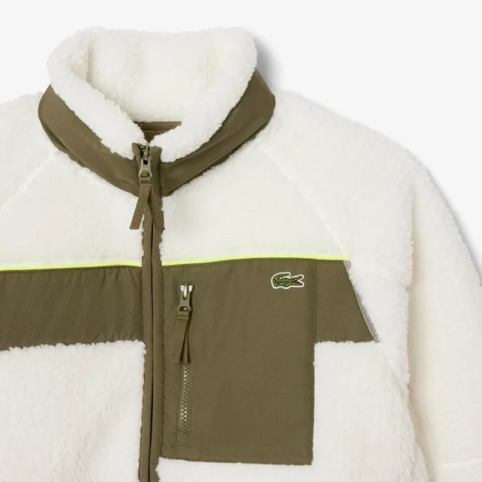 Herren-Fleecejacke mit Farbblock-Design Herren-Fleecejacke mit Farbblock-Design