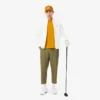 Herren-Golfkappe aus besticktem Cord