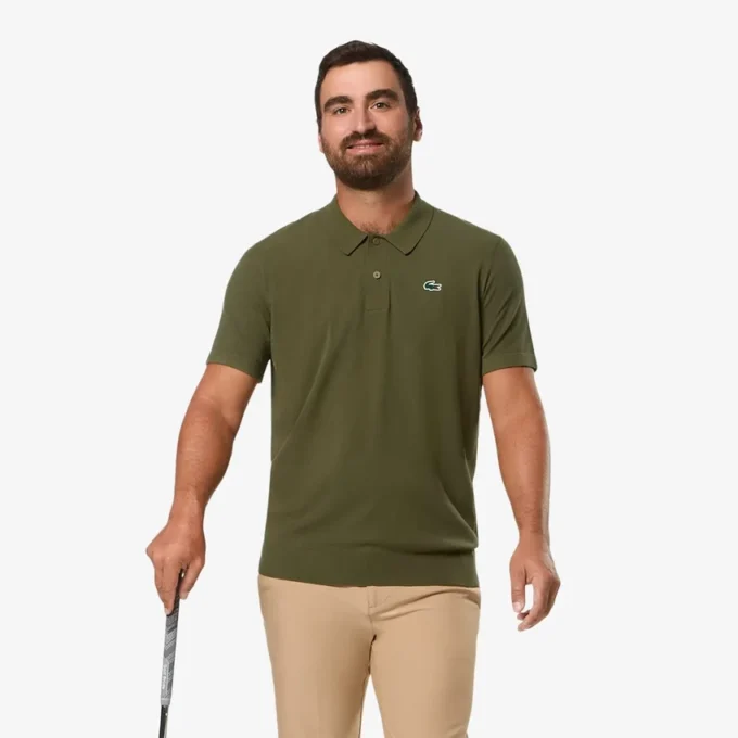 Herren-Golfpullover mit Polokragen und kurzen Ärmeln Herren-Golfpullover mit Polokragen und kurzen Ärmeln