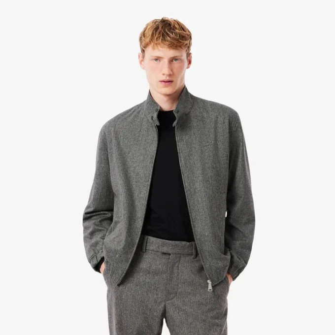 Herren-Harrington-Jacke aus Wolle Herren-Harrington-Jacke aus Wolle