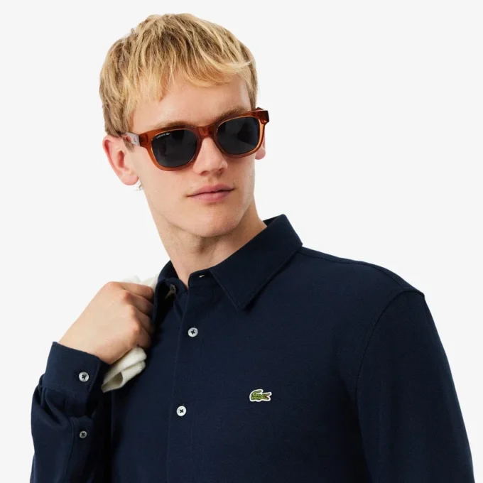 Herren-Hemd aus Baumwollpiqué in Slim Fit Herren-Hemd aus Baumwollpiqué in Slim Fit