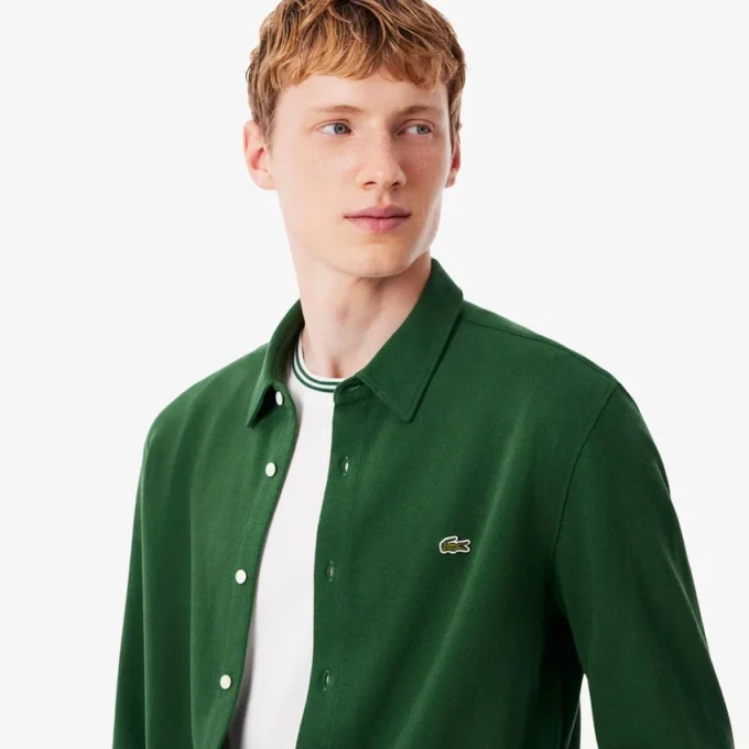 Herren-Hemd aus Baumwollpiqué in Slim Fit Herren-Hemd aus Baumwollpiqué in Slim Fit