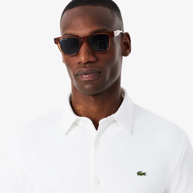 Herren-Hemd aus Baumwollpiqué in Slim Fit Herren-Hemd aus Baumwollpiqué in Slim Fit