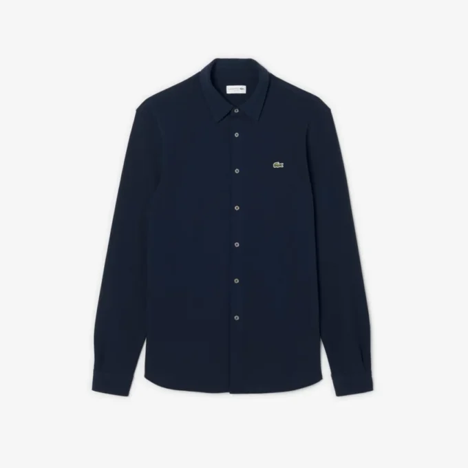 Herren-Hemd aus Baumwollpiqué in Slim Fit Herren-Hemd aus Baumwollpiqué in Slim Fit