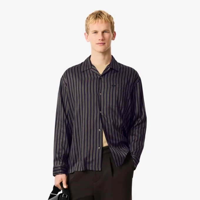 Herren-Hemd aus Lyocell mit Streifen im Relaxed Fit Herren-Hemd aus Lyocell mit Streifen im Relaxed Fit