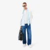 Herren-Hemd mit Knopfleiste, schmaler Passform und Streifenmuster Herren-Hemd mit Knopfleiste, schmaler Passform und Streifenmuster