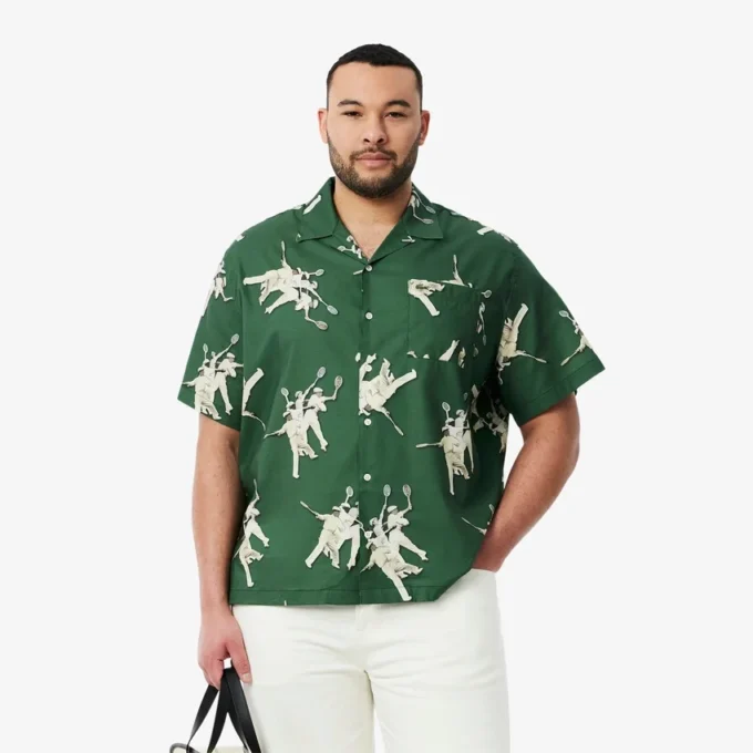 Herren-Hemd mit Rena-Lacoste-Print in Relaxed Fit Herren-Hemd mit Rena-Lacoste-Print in Relaxed Fit