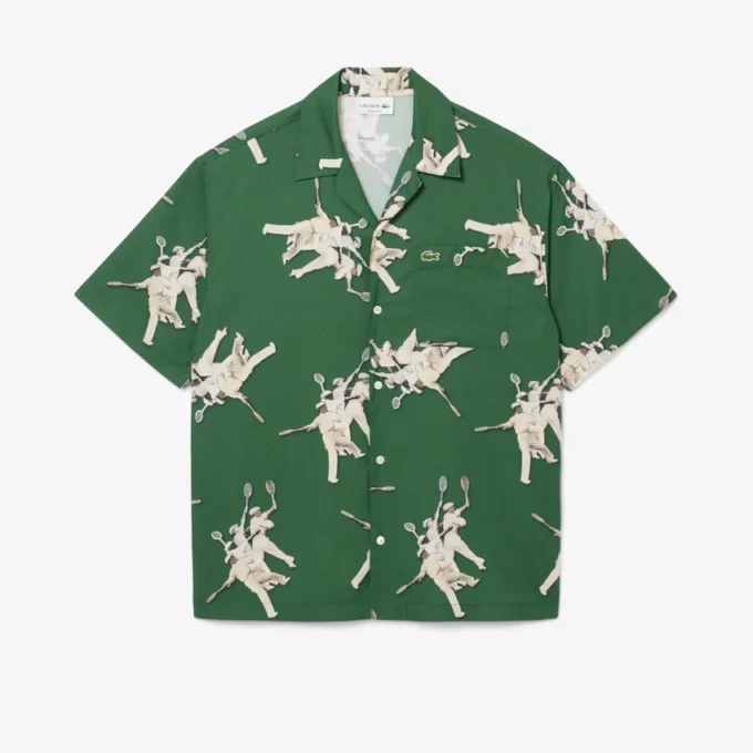 Herren-Hemd mit Rena-Lacoste-Print in Relaxed Fit Herren-Hemd mit Rena-Lacoste-Print in Relaxed Fit