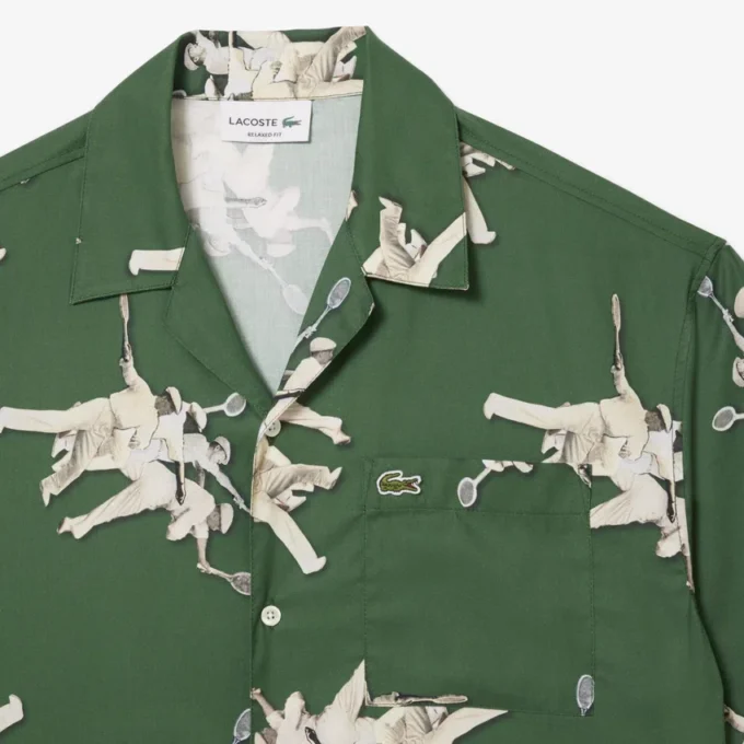 Herren-Hemd mit Rena-Lacoste-Print in Relaxed Fit Herren-Hemd mit Rena-Lacoste-Print in Relaxed Fit